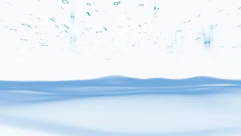 Artistic binary numbers looping with waves on white background Stock Footage 334081585