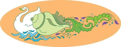 Artistic bird Stock Illustration