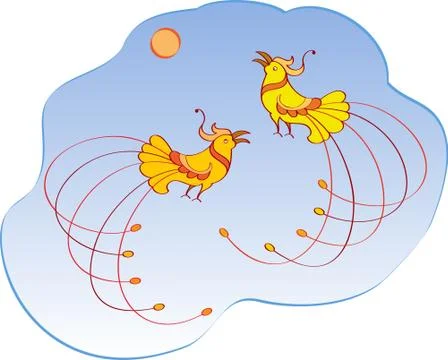 Artistic bird Stock Illustration