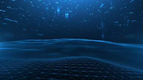 Artistic blue binary numbers cyberspace background Video stock 101491621