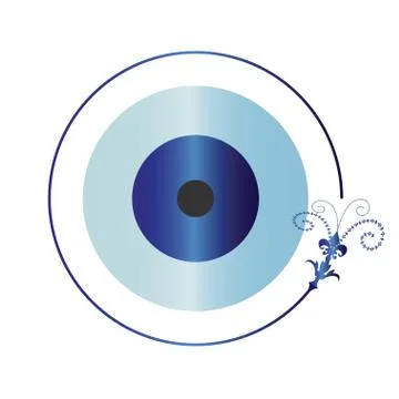 Artistic blue evil eye vector - protection symbol Stock Illustration
