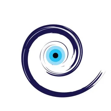 Artistic blue evil eye vector illustration - greek and turkish protection symbol Stock Illustration