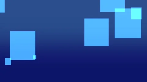 Artistic Blue Geometric Squares Abstract 2D Animation Stock Footage 277354833