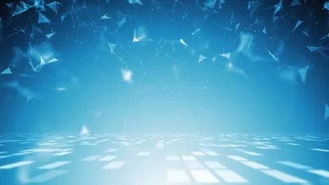 Artistic blurred blue digital technology network road 库存影片 338110870
