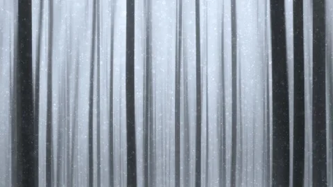 Artistic blurred winter trees with looped snowfall Stock Footage 339713293