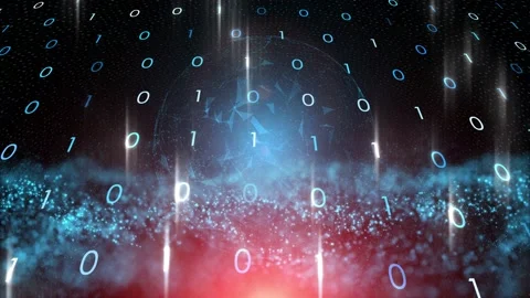 Artistic blurry computer network with sphere Stock Footage 232302634