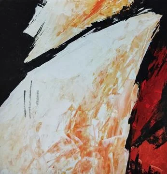 Artistic bold composition surreal element contemporary abstract painting Stock Illustration