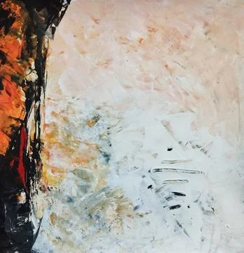 Artistic bold composition surreal element contemporary abstract painting Stock Illustration