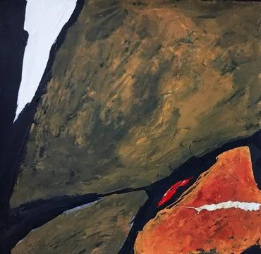 Artistic bold composition surreal element contemporary abstract painting Stock Illustration