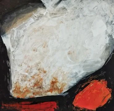 Artistic bold composition surreal element contemporary abstract painting Stock-Illustration