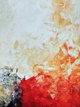 Artistic bold composition surreal element contemporary abstract painting Stock Illustration