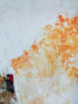 Artistic bold composition surreal element contemporary abstract painting Stock Illustration