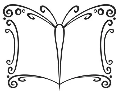 Artistic book symbol Stock Illustration