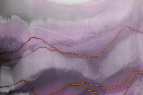 Artistic bright splash. Liquid artwork. Purple marble texture. Abstract ether Stock Illustration