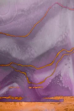 Artistic bright splash. Liquid artwork. Purple marble texture. Abstract ether Stock Illustration