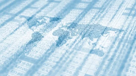 Artistic business world map data animation Stock Footage 319420269