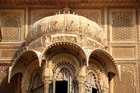 Artistic Canopy of Haweli Stock Photos