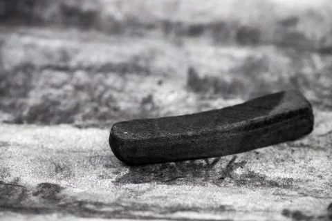 Artistic charcoals - drawing instruments for painter. Stock Photos
