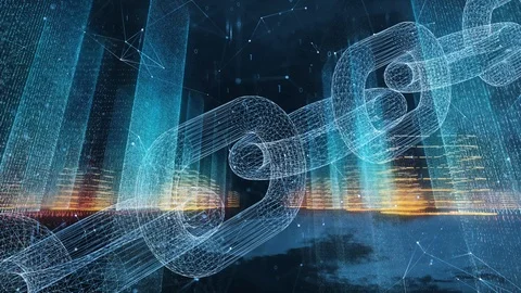 Artistic cityspace cyberspace network Video stock 98884199