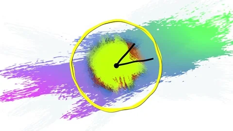Artistic clock animation. First spinning clocks hand. Stock Footage 158889086