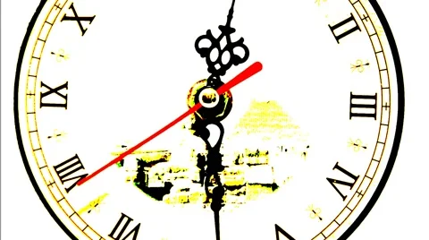 Artistic clock on white background Stock Footage 42690371