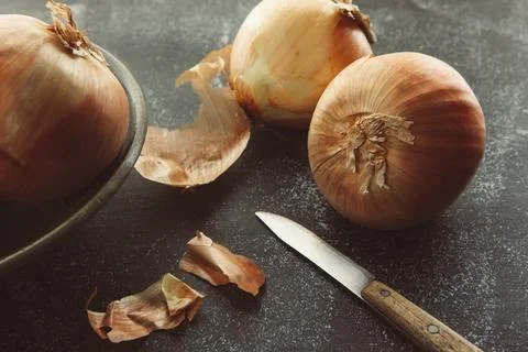 Artistic close up of onions. Stock Photos