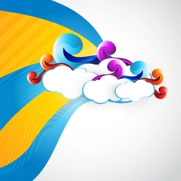 Artistic cloud Stock Illustration