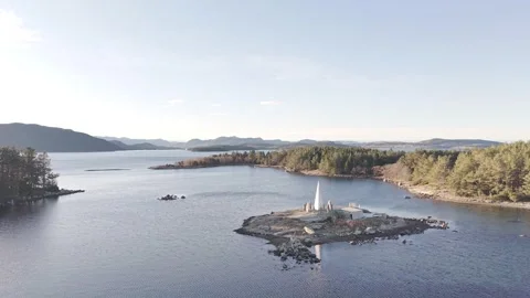 Artistic coastal structure Video stock 329445332