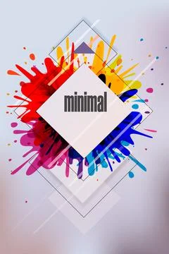 Artistic colorful frame with different elements over dark, vector abstract Illustrazione stock