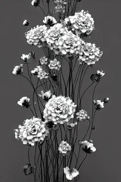 Artistic colourful flowers Stock Illustration