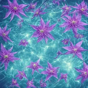 Artistic colourful flowers Stock Illustration