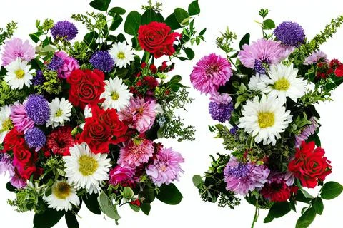 Artistic colourful flowers Stock Illustration