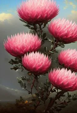 Artistic colourful flowers Stock Illustration