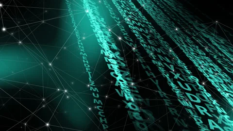 Artistic communication code of typography chaos and encrypted messages Stock Footage 252354093