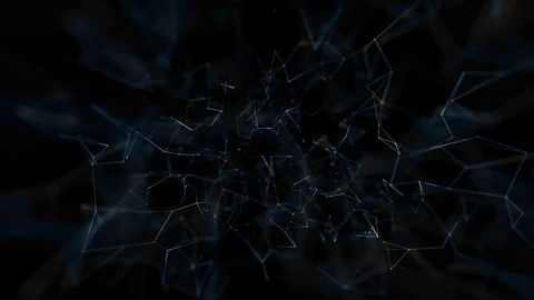 Artistic computer 3d lines and dots motion Video stock 100565055