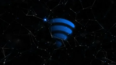 Artistic computer network with wifi symbol motion background 動画素材 231633262