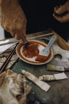 Artistic Creation in Progress Stock-Fotos