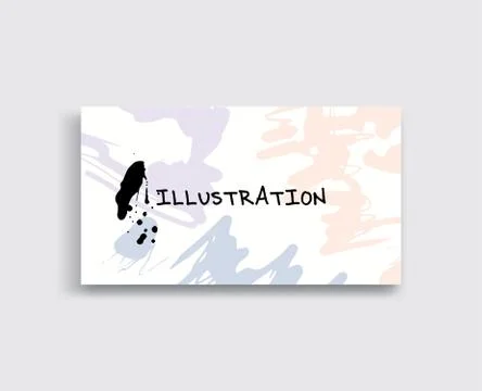 Artistic creative universal cards. Hand Drawn textures. Stock Illustration