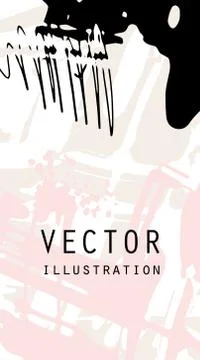Artistic creative universal cards. Hand Drawn textures. Stock Illustration