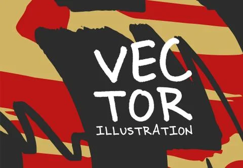 Artistic creative universal cards. Hand Drawn textures. Stock Illustration