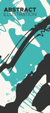 Artistic creative universal cards. Hand Drawn textures. Stock Illustration