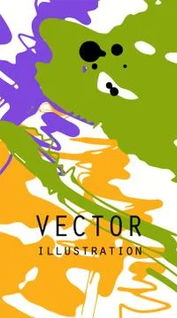 Artistic creative universal cards. Hand Drawn textures. Stock Illustration