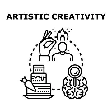 Artistic creativity mind brainstorm idea generating concept イラスト素材