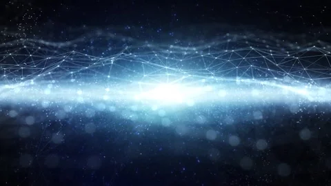 Artistic cyber space network flicker particles background Vídeos de archivo 338408096
