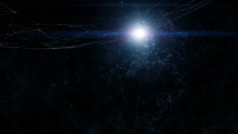 Artistic cyber sphere with dots and lines background Stock Footage 228070633