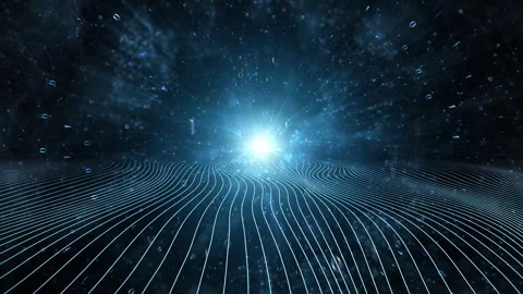 Artistic dark blue binary numbers with lines looping animation Stock-Footage 334077016
