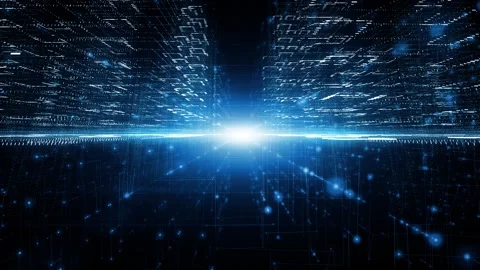Artistic digital city technology network looping animation Stock Footage 337238709