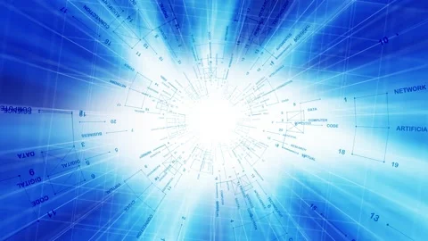 Artistic digital computer ai word cloud background Stock Footage 227006719