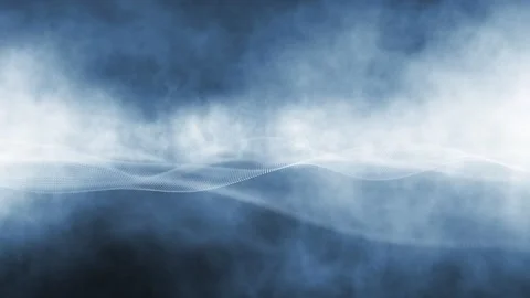 Artistic digital cyber space waves animation Stock Footage 144426599