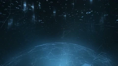Artistic digital sphere motion background Stock Footage 231898392